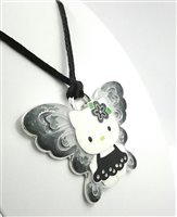 Necklace Hello kitty Child Butterfly in Silver CF9 - CF9
